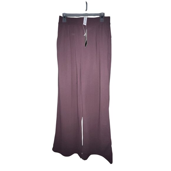 Halara Flex High Waisted Body Sculpt Waist Slimming Wide Leg Waffle Sz Small Pur - Picture 2 of 14